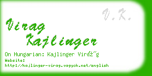 virag kajlinger business card